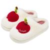 Women's Winter Plush Cotton Slippers - Cute Fruit Design, Cozy Velvet, Thick Sole, Couple-Friendly