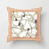 Nordic Orange Pattern Sofa and Bedside Pillow Cover Modern Simple Casual Waist Head Pillow Cushion Cover Pillows Decor Home 45cm