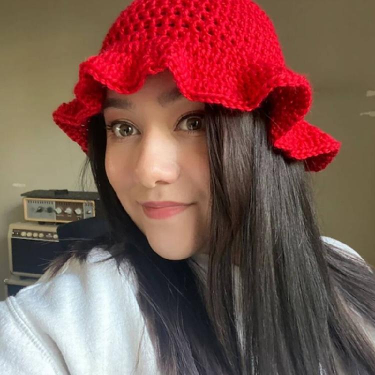 Girl Travel Fisherman Hat Sun Protective Hat Girl Photography Knitted Bucket Hat