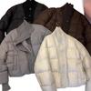 Winter European and American fashion loose new women's clothing short knitted splicing white duck down jacket warm jacket