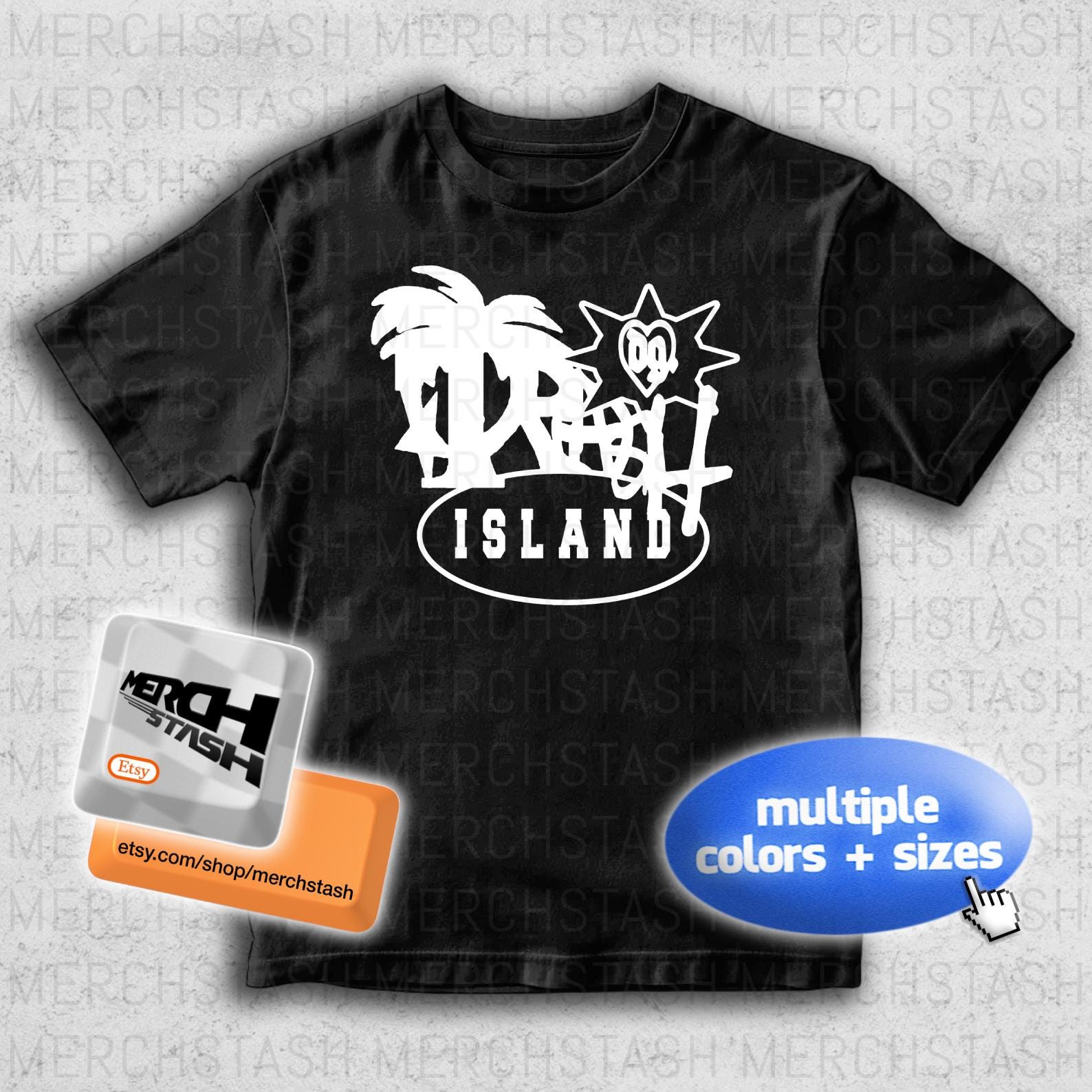 Trash Island Logo Drain Gang T-Shirt Tee | Y2K Meme Sadboys Drain Gang Bladee L