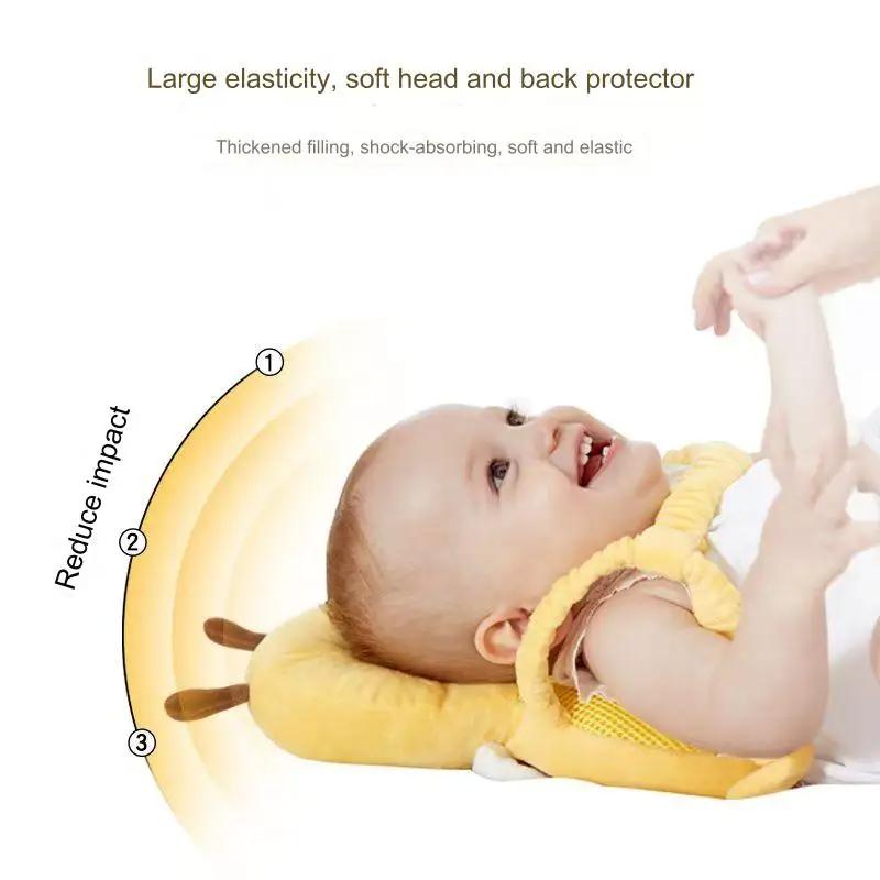 Protezione Schiena Testa Bambino Cuscino Protettivo Imparare a Camminare Cappellino Prevenire Infortuni Tappetino Sicurezza prevenzione Caduta Ape Cartone Animato Cuscini Bambini