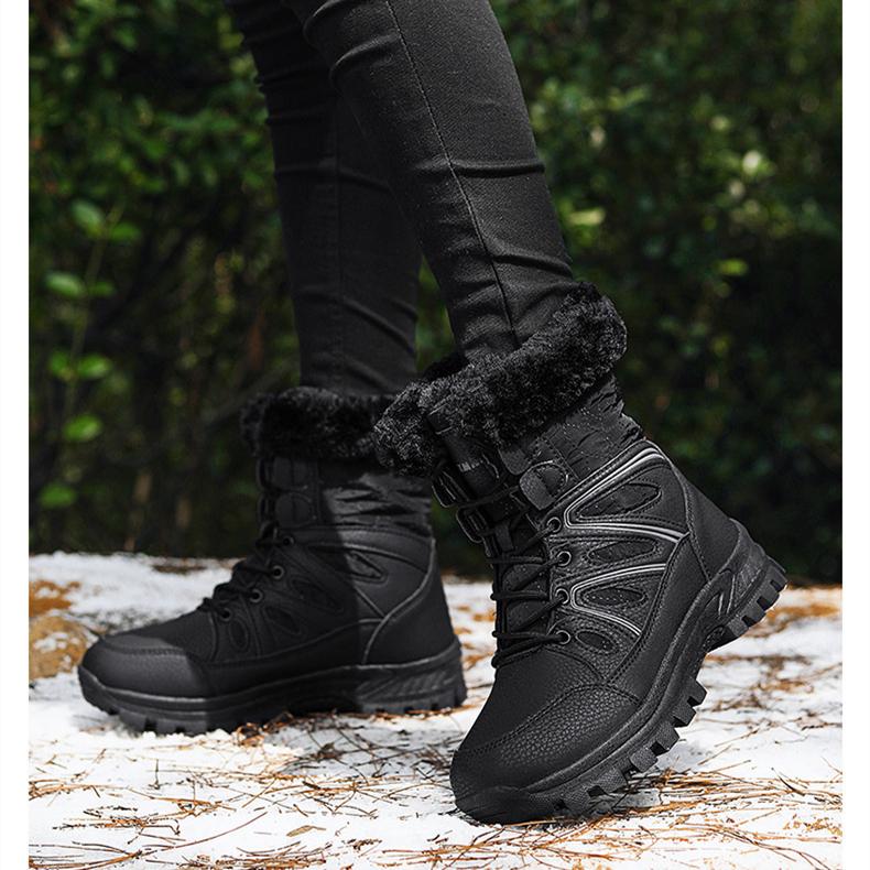 Женские зимние бархатные зимние ботинки — фото 11