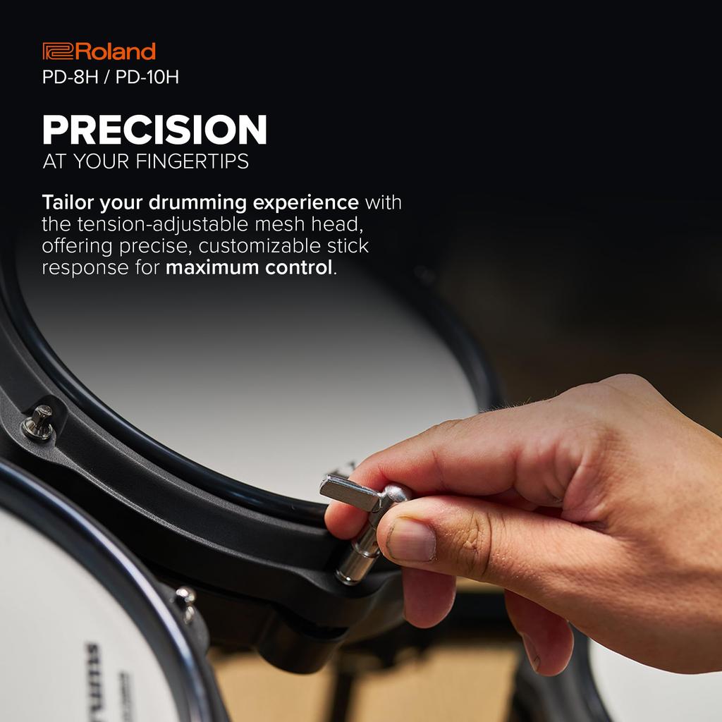 Roland cm Dual Zone feel and response Durable and quiet Sturdy hoop and rubber rim design Compatible with a wide range of Roland PD-8H V-Pad 20.3