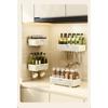 Kitchen rack, home bathroom, no punching, wall-mounted condiment multi-purpose sink drain storage rack
