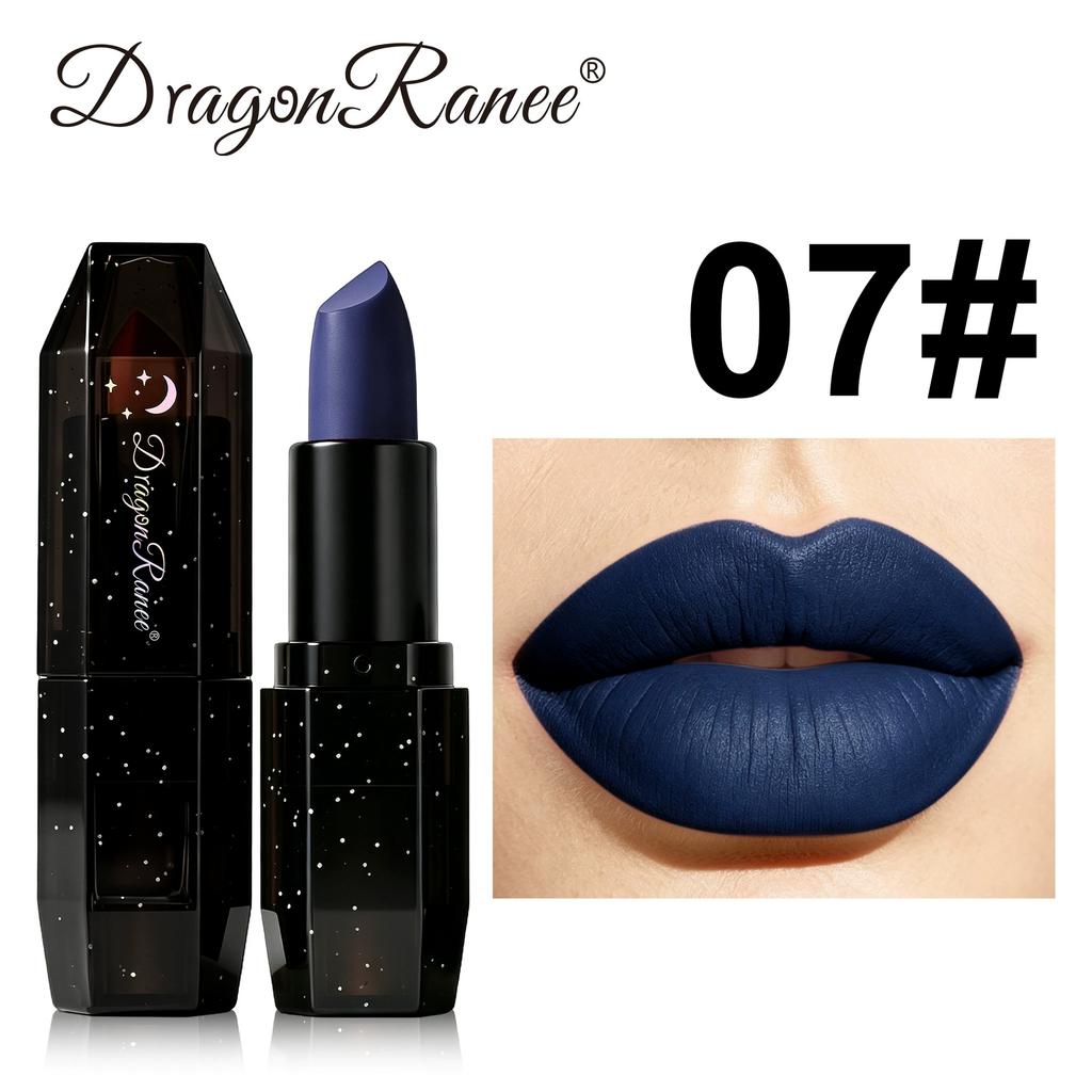 Halloween Matte Lipstick Green, Brown, Rose Red, Black, Blue, Green, Purple, Red Lip Tints - Waterproof, Smudge-Proof Lip Stains for Cosplay Makeup