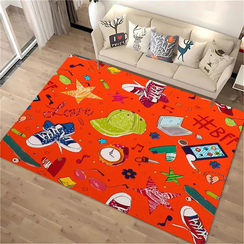 HD Printing Fashion Basketball Shoes Rug for Bedroom Living Room Hallway Long Strip Carpet  Anti-slip Rug Sofa Doormat Home Mat
