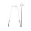 Dental Care Tools Electric Tooth Cleaning And Scaler Black Mouth Mirror + U-shaped Tongue Scraper Set