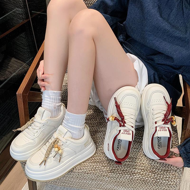 Thick-soled heightening little white shoes for women 2025 spring and autumn new small men heightening versatile muffin casual and comfortable board