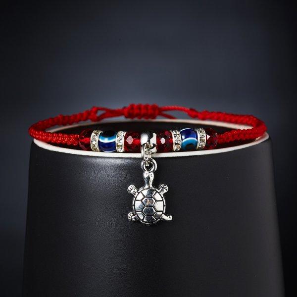 Lucky Eye Blue Evil Eye Charms Armband Rote Schnur Faden Seil Paar Freundschaftsarmband Frauen Männer Handgemachter Wunschschmuck Geschenk