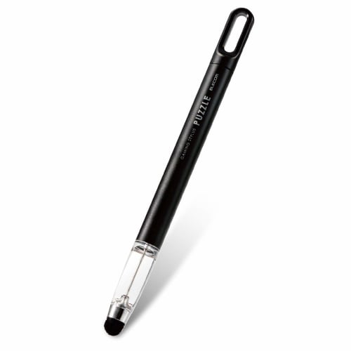 ELECOM Touch Pen [For Puzzle Games Only] Super Sensitive Type Compatible with Smartphones/Tablets Black P-TPGCPZBK