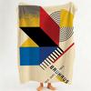 Coperta in Flanella Stile Bauhaus Adatta per Divano Soggiorno Camera da Letto