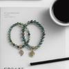 Handmade Leaf Charm Bracelet Life Tree Bangles Jewelry Gift for Women and Man