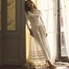 Elegant French Niche Spring Outfit: Puff Sleeve Drawstring Top & Skirt Set