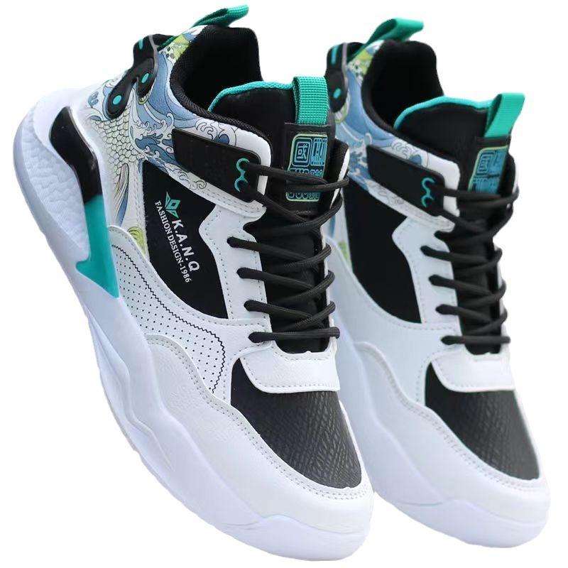 Men's Shoes New Youth Casual Sports Shoes Foreign Trade Comfortable Breathable Soft Sole Lace-up Dad Shoes Men
