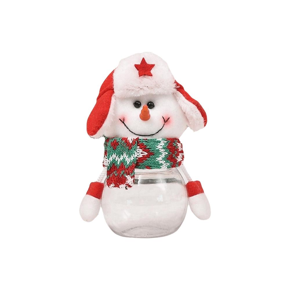 With Lid Christmas Candy Jar Santa Claus Candy Box Cartoon Cute Candy Storage Bottle Kids Gift