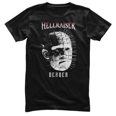 Officially Licensed Hellraiser Black Deader Head Mens T-Shirt
