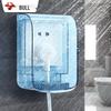 BULL Capac Albastru Transparent Impermeabil pentru Soclu cu Întrerupător Tip 86
