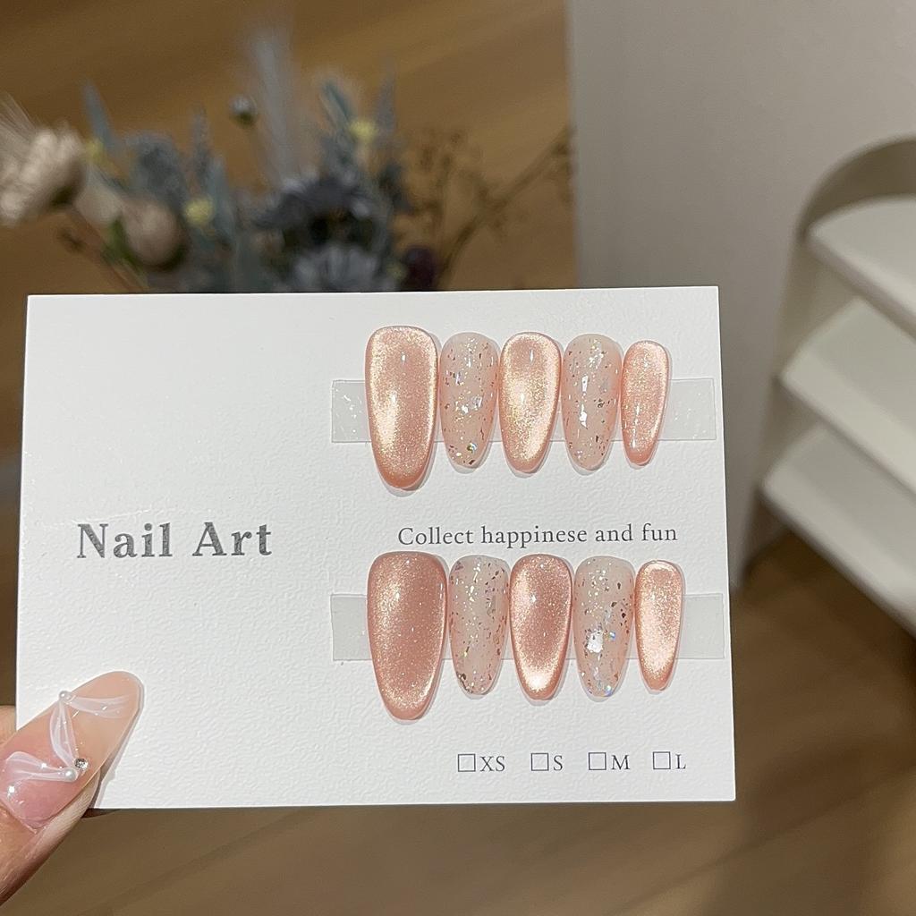 Tägliche weiße Kurzrüstung, nackte rosa Glasperlen, breite hellrosa Cat-Eye-Tragerüstung