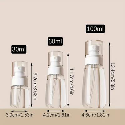 3-piece Small Spray Bottle, Travel Fine Mist Mini Empty Spray Bottle, Leak-proof, Suitable for Toner, Facial and Hair Spray