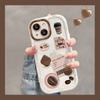 Applicable To Apple 14 Mobile Phone Case for Women IPhone 13pro Coffee Bean Three-dimensional Doll 15 Transparent Silicone Xr