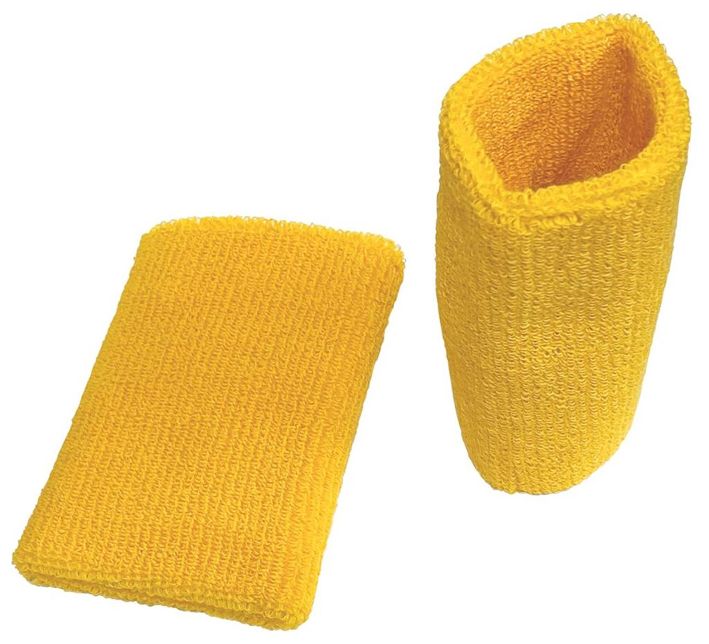 HATAS Wristband Knit Pile 12cm Yellow Set of 2 359