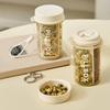 Portable Portable 4 Grids Pill Box Moisture-proof Sealed Mini Pill Case Sub-packaging with Lid Pill Dispenser Jewelry