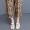 Plus Size Elegant 2 Piece Sets Women Summer Clothes Vintage Loose Print Pants Sets