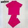 GMXIA Pajamas Women's Models Spring and Summer Short-sleeved Trousers Homewear Two-piece Set