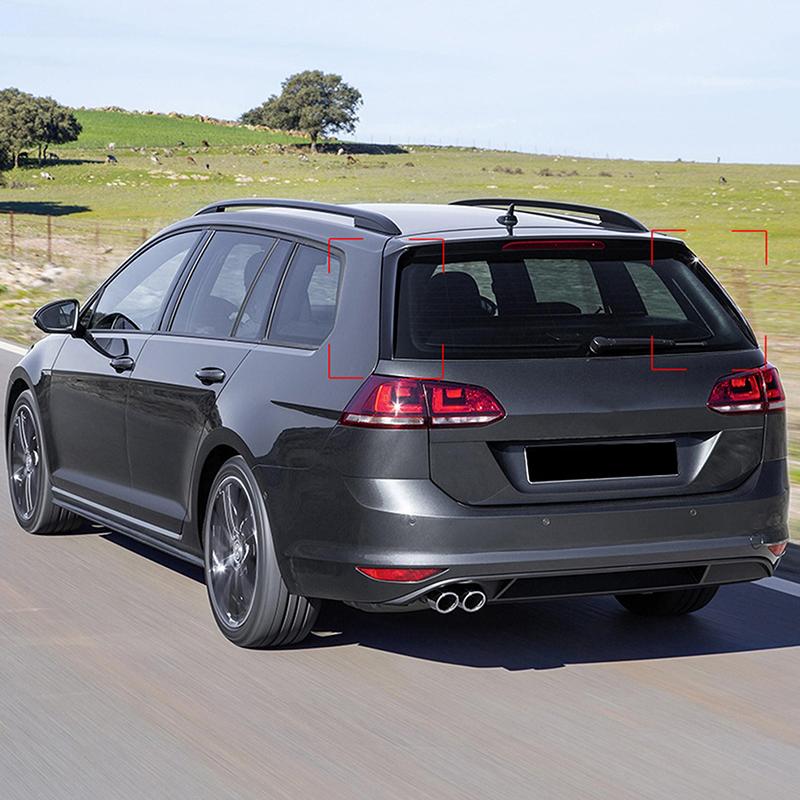 1 Pair Car Rear Window Spoiler for VW Golf 7 Variant Wagon 2013 2014 2015-2017 Glossy Black Left Right Air Splitter Lip Trims