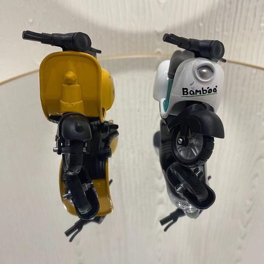 Cartoon Motorcycle Model Electric Scooter Zinc Zinc Alloy Motorcycle Toy Mini Motorcycle  Collection