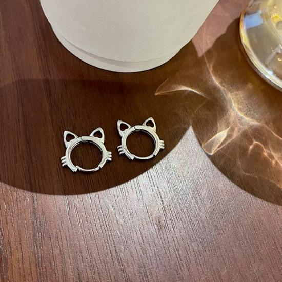 Korean Style Geometric Circle Earrings: Elegant, Versatile Ear Jewelry for Women and Students