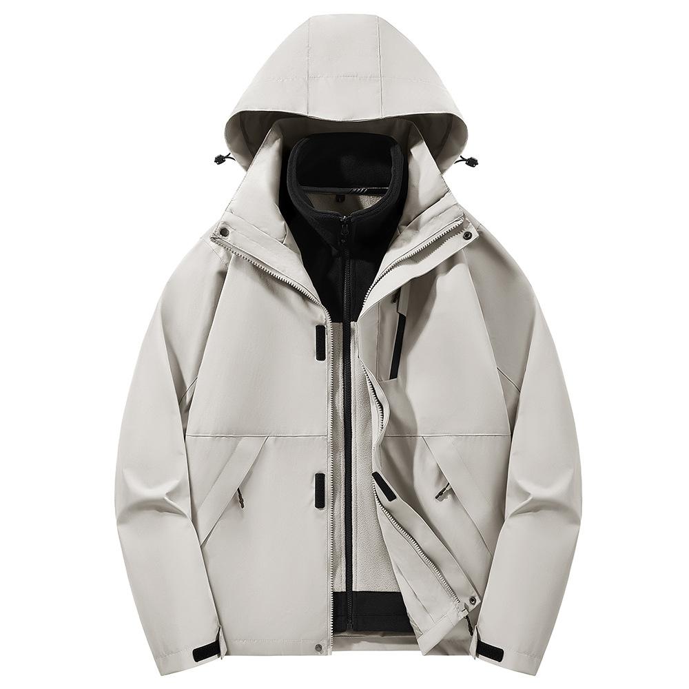 Große Größe Drei In Eins Submachine Jacke, herren Mantel, Winddichte Jacke, Jacke, Große Größe Abnehmbare