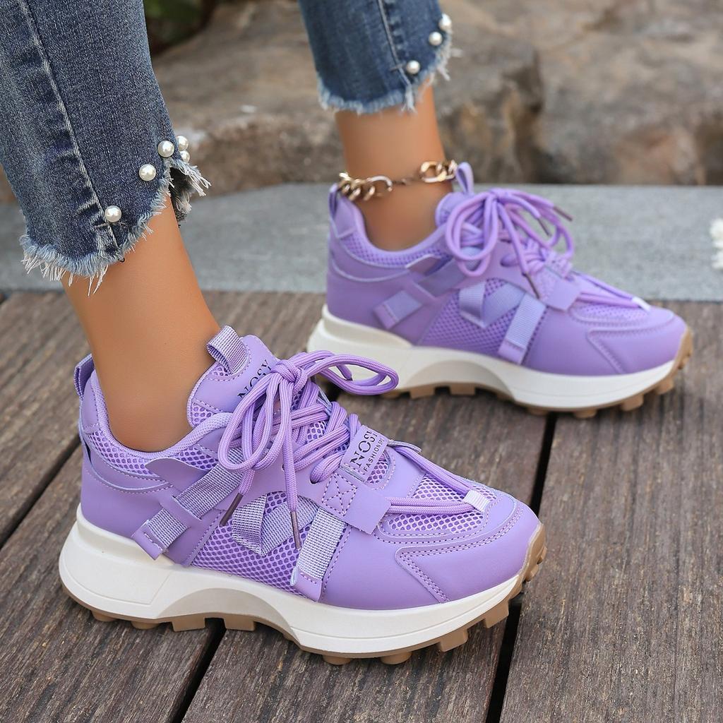 Fashion Women Sneakers Tennis Sneakers Fashion New Colorful Lace Up Leisure Platform Running Shoes Outdoor Comfortable Casual Shoes