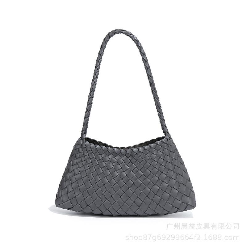 

Высококлассная модная сумка-мессенджер через плечо с большой внутренней сумкой, популярная плетеная вручную сумка, женская сумочка, сумка под мышкой.