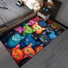 Colorful Cartoon Cats Pattern Carpet for Living Room or Bedroom Decor Suitable for use as an anti-slip for living room bedroom sofas