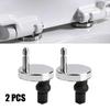 Brand New Toilet Seat Hinges Heavy Duty Hinge Stainless Steel + Plastic Strong Top Close Release Quick Replacement