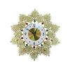 Crystal Leaves Wall Clock None-Ticking Silents Battery Operated Clocks Decorative Wall Clocks for Living Room Decors