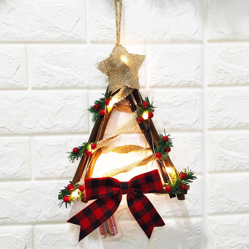 Couronne de Noël à LED: Ornement de Décoration d'Intérieur pour Mur ou Porte