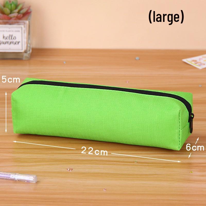 Solid Color Oxford Large Pencil Case - Customizable Student Stationery Bag with Logo Printing