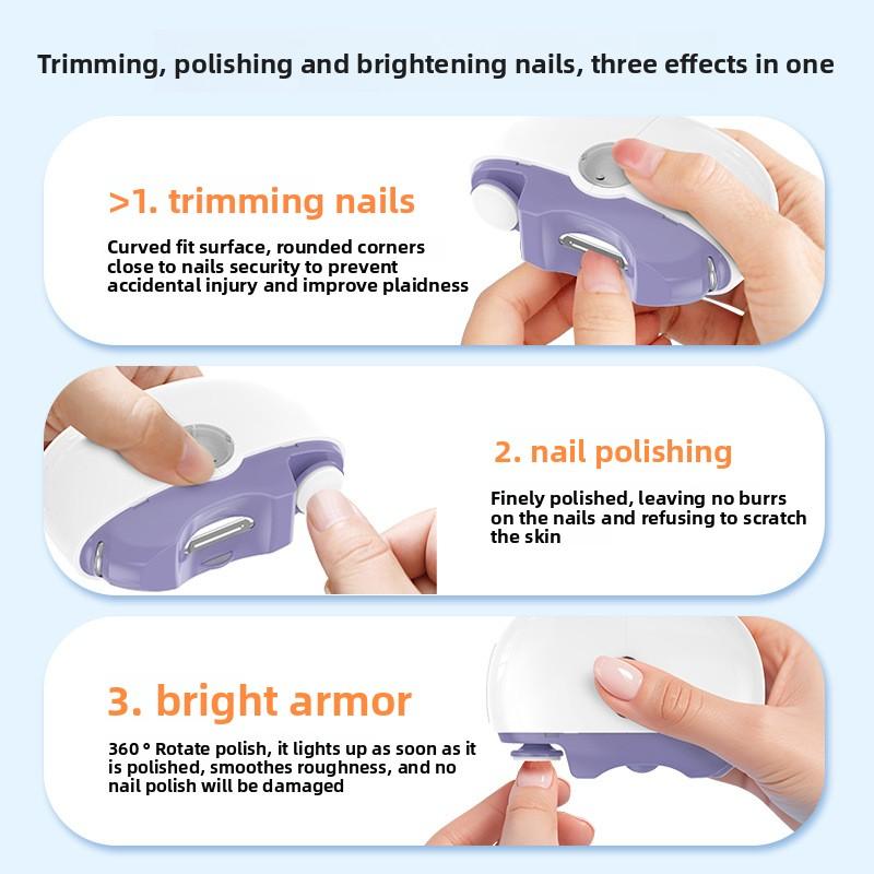 3 Use Trimmer Nail Sharpener Electric Nail Clipper Household Automatic Manicure Device Children's and Elderly Nail Clippers