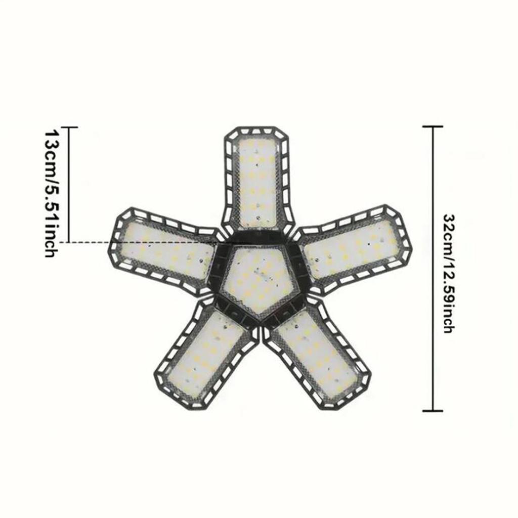 1pc garage lamp ceiling lighting, deformable shop lamp, adjustable panel, used in garage, workshop, attic and basement.