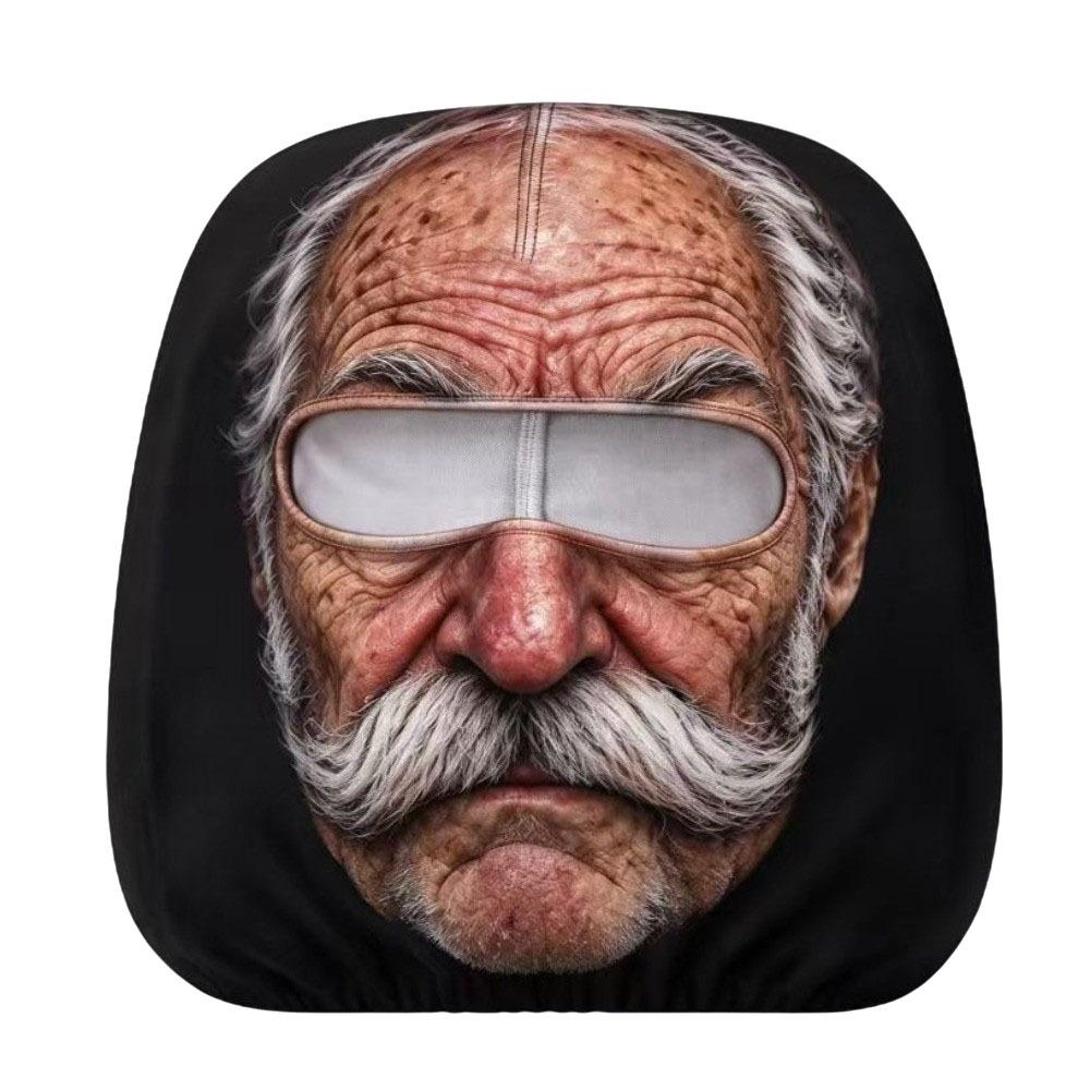 Funny Face Print Car Seat Cover Double Sided Car Pillowcase New Car Seat Headrest Universal