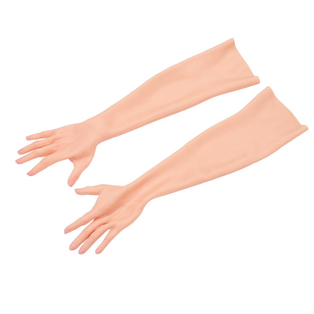 1 para silikonowych realistycznych rękawic pełnorękawowych, bardzo symulowanych, sztucznych dłoni żeńskich do protez skórnych, dla crossdresserów, cosplay