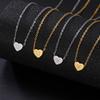 Cazador Mini Heart Initial Letter Pendant Necklaces for Women Stainless Steel A-Z Alphabet Choker Chain Jewelry Valentine Gift