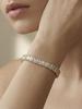 Zircon Inlaid Metal Chain Bracelet: European-American Niche Light Luxury Design