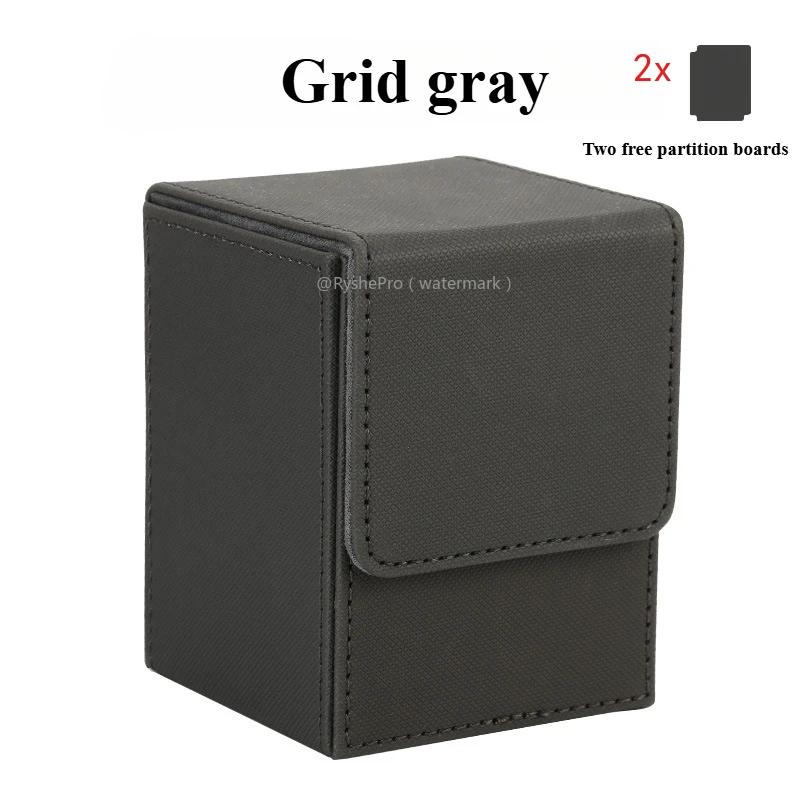 Trading Card Storage Box for 100+Single Sleeved Cards with 2 Dividers Commander Deck Box Compatible with Mtg Card Case