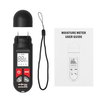 RICHMETERS RM031 Holzfeuchtetester Multifunktionaler Feuchtigkeitstester Doppelnadel-Holzfeuchtigkeit