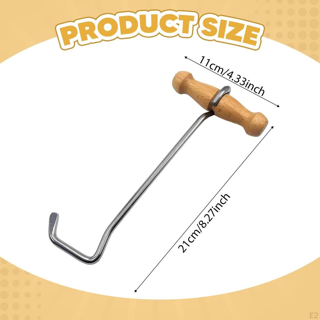 Holzgriff Stiefelhaken Ziehhilfe Schuh Praktisches Ziehwerkzeug Zug für hohe Reitstiefel