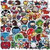 50 Sheets Q Version Avengers Waterproof Cartoon Stickers for Scrapbook Decoration, Self-Adhesive.